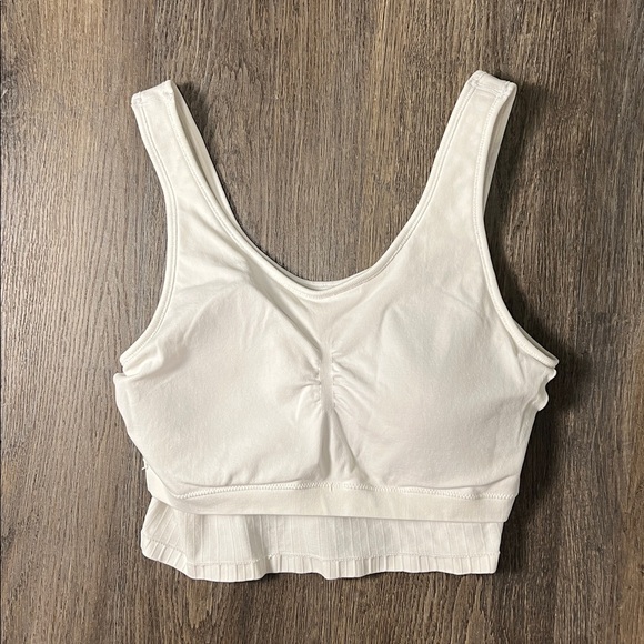 Ryka White Ribbed Padded Sports Bra Size XL - Picture 6 of 7